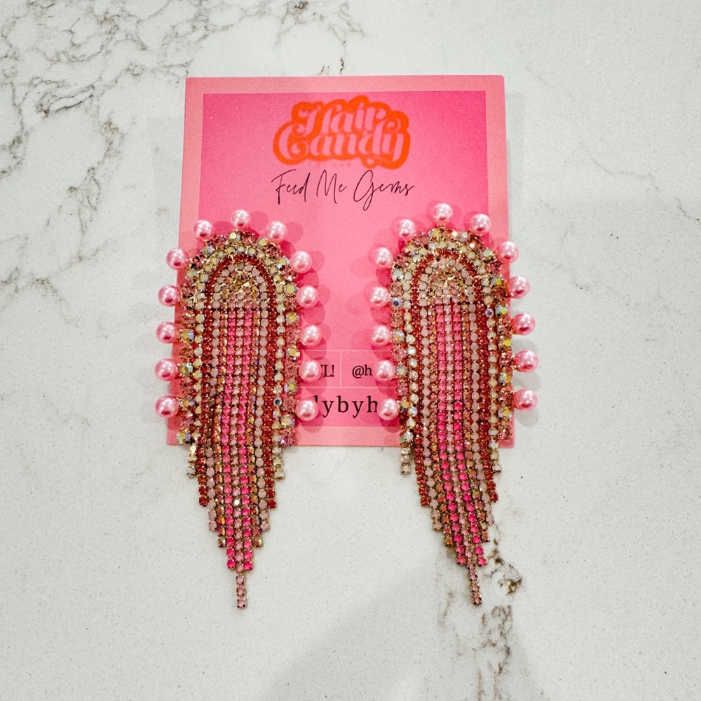 NWT Feed Me Gems Neon Pearl Jumbo Earrings